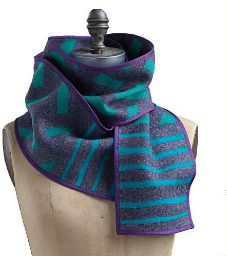 scarf blue stripes