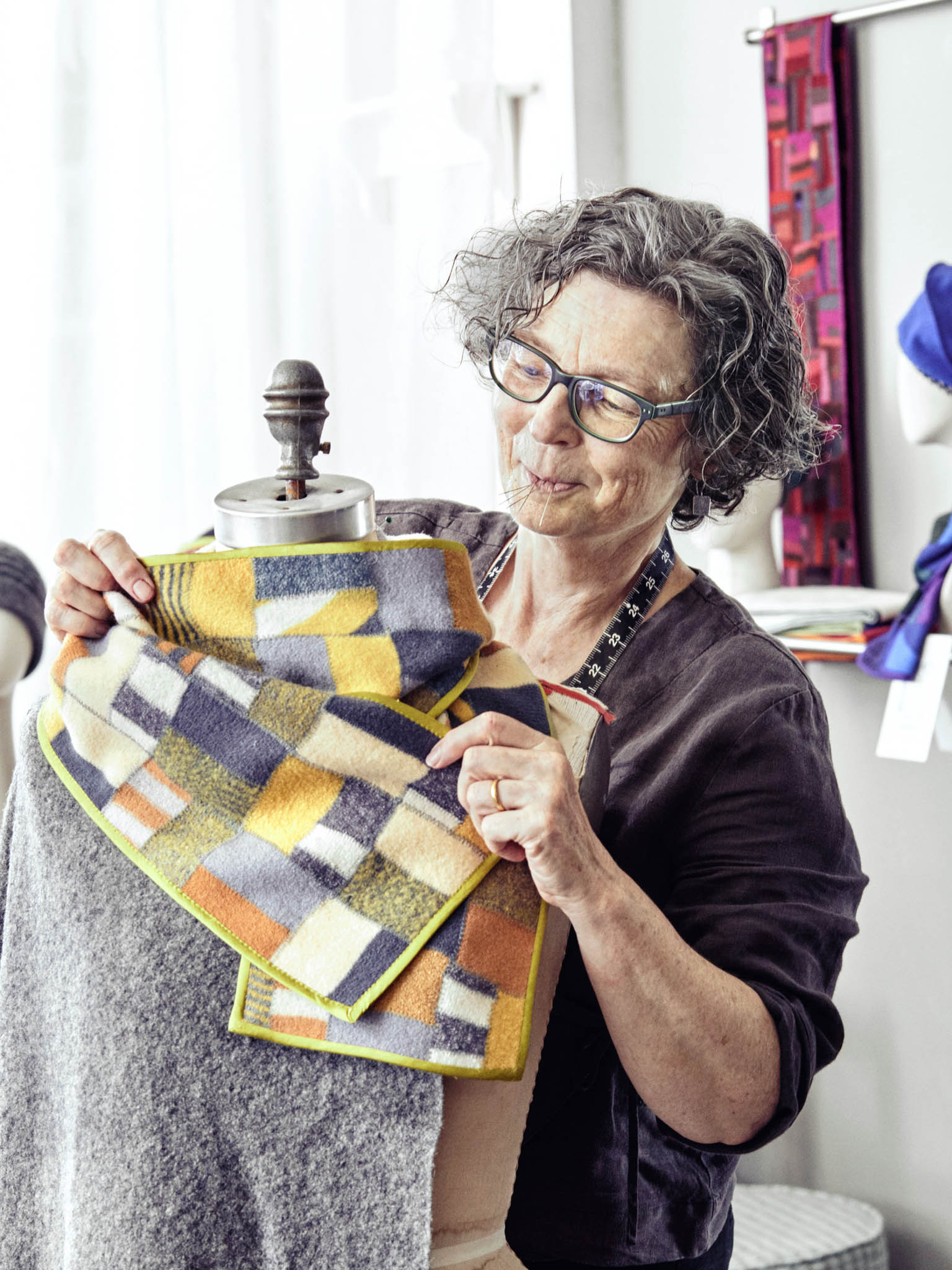 pieced-wool-merino-scarf-7 scarf blue stripes